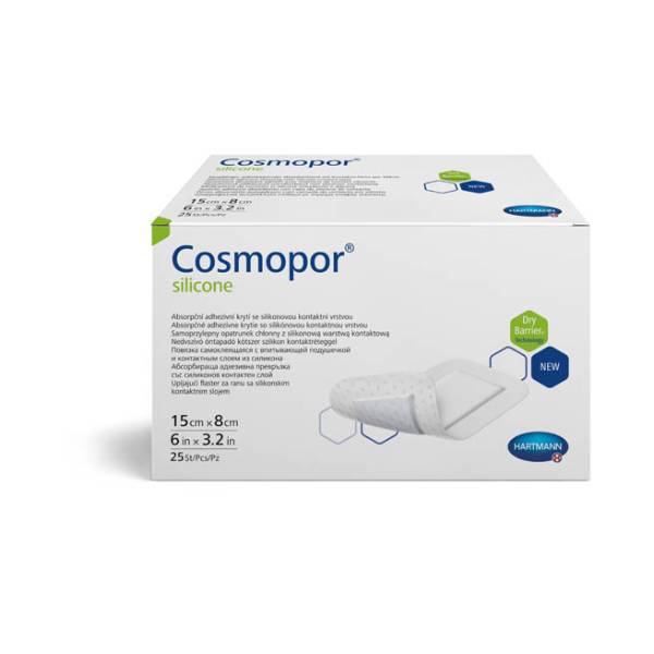 Повязка впитывающая Cosmopor silicone с контактным слоем из силикона 25 шт.